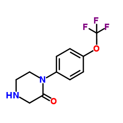 1-(4-TRIFLUOROMETHOXY-PHENYL)-PIPERAZIN-2-ONE Structure