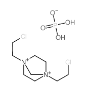 1,4-Diazoniabicyclo[2.2.1]heptane, 1, 4-bis (2-chloroethyl)-, phosphate (1:2) structure