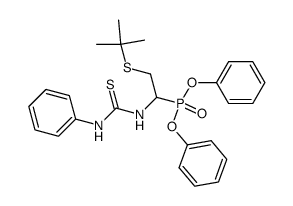 Diphenyl 2-(t-butylthio)-1-(N'-phenylthioureido)-phosphonate Structure