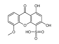 1,3-dihydroxy-5-methoxy-9-oxoxanthene-4-sulfonic acid Structure