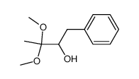 3,3-dimethoxy-1-phenylbutan-2-ol Structure