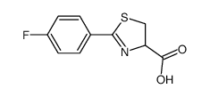 2-(4-fluorophenyl)-4,5-dihydro-thiazole-4-carboxylic acid结构式