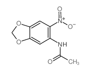 N-(6-硝基-1,3-苯并二恶-5-基)乙酰胺结构式