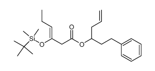 (Z)-3-(tert-Butyl-dimethyl-silanyloxy)-hex-3-enoic acid 1-phenethyl-but-3-enyl ester Structure
