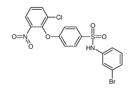N-(3-bromophenyl)-4-(2-chloro-6-nitrophenoxy)benzenesulfonamide结构式