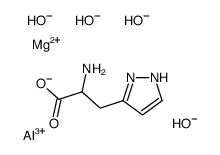 aluminum,magnesium,2-amino-3-(1H-pyrazol-5-yl)propanoate,tetrahydroxide结构式