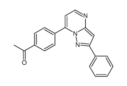 1-[4-(2-phenylpyrazolo[1,5-a]pyrimidin-7-yl)phenyl]ethanone结构式