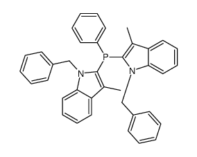 bis(1-benzyl-3-methylindol-2-yl)-phenylphosphane结构式