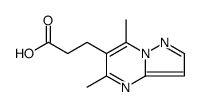 Pyrazolo[1,5-a]pyrimidine-6-propanoic acid, 5,7-dimethyl结构式