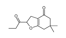 6,6-dimethyl-2-propanoyl-2,3,5,7-tetrahydro-1-benzofuran-4-one Structure