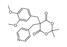 5-(3,4-dimethoxybenzyl)-2,2-dimethyl-5-(4-pyridylmethyl)-1,3-dioxane-4,6-dione Structure