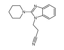 1-Benzimidazolepropionitrile, 2-piperidino-结构式