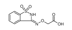 Acetic acid, 2-[[(1,1-dioxido-1,2-benzisothiazol-3-yl)amino]oxy] Structure