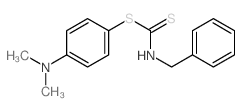 N-benzyl-1-(4-dimethylaminophenyl)sulfanyl-methanethioamide structure