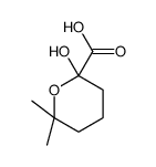 2-hydroxy-6,6-dimethyloxane-2-carboxylic acid结构式