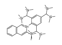 2-(2,4,6-tris(bis(trimethylsilyl)methyl)phenyl)-3-tert-butyl-2-stannanaphthalene结构式