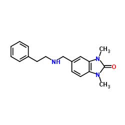 1,3-Dimethyl-5-(phenethylamino-methyl)-1,3-dihydro-benzoimidazol-2-one结构式