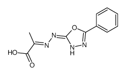 2-[(5-phenyl-1,3,4-oxadiazol-2-yl)hydrazinylidene]propanoic acid结构式