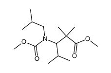 3-(Isobutyl-methoxycarbonyl-amino)-2,2,4-trimethyl-pentanoic acid methyl ester Structure