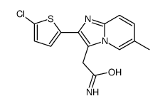 2-[2-(5-chlorothiophen-2-yl)-6-methylimidazo[1,2-a]pyridin-3-yl]acetamide结构式