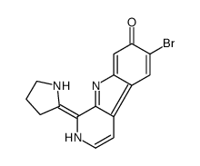6-Bromo-1-(3,4-dihydro-2H-pyrrol-5-yl)-9H-pyrido[3,4-b]indol-7-ol结构式