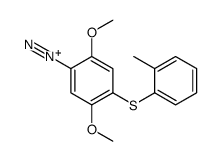 2,5-dimethoxy-4-(2-methylphenyl)sulfanylbenzenediazonium结构式