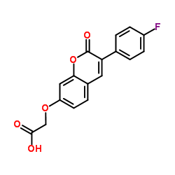 {[3-(4-Fluorophenyl)-2-oxo-2H-chromen-7-yl]-oxy}acetic acid结构式