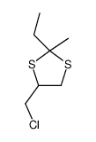 4-(chloromethyl)-2-ethyl-2-methyl-1,3-dithiolane结构式