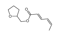 oxolan-2-ylmethyl hexa-2,4-dienoate结构式
