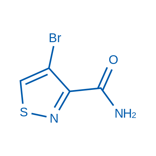 4-溴异噻唑-3-甲酰胺结构式