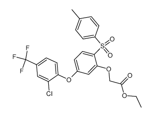 4-(2-chloro-4-trifluoromethylphenoxy)-2-ethoxycarbonylmethoxy-4'-methyldiphenyl sulfone Structure