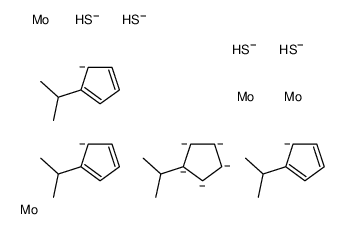 molybdenum,5-propan-2-ylcyclopenta-1,3-diene,propan-2-ylcyclopentane,sulfanide结构式