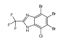 5,6,7-tribromo-4-chloro-2-(trifluoromethyl)-1H-benzimidazole结构式