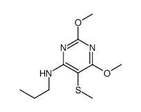 2,6-dimethoxy-5-methylsulfanyl-N-propylpyrimidin-4-amine结构式