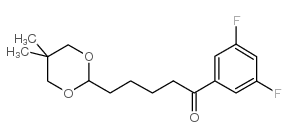 3',5'-DIFLUORO-5-(5,5-DIMETHYL-1,3-DIOXAN-2-YL)VALEROPHENONE结构式