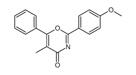 2-(4-methoxyphenyl)-5-methyl-6-phenyl-1,3-oxazin-4-one结构式