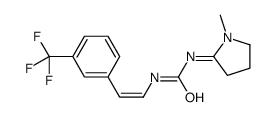 1-(1-methylpyrrolidin-2-ylidene)-3-[2-[3-(trifluoromethyl)phenyl]ethenyl]urea结构式