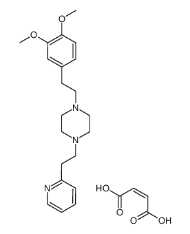 1-<2-(3,4-dimethoxyphenyl)ethyl>-4-<2-(2-pyridyl)ethyl>piperazine dimaleate Structure