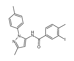 3-iodo-4-methyl-N-[5-methyl-2-(p-tolyl)-2H-pyrazol-3-yl]benzamide结构式