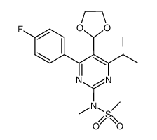 N-[5-[1,3]dioxolane-2-yl-4-(4-fluorophenyl)-6-isopropylpyrimidin-2-yl]-N-methylmethanesulfonamide Structure