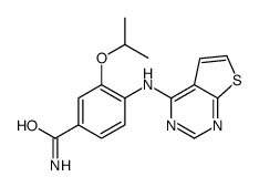 3-propan-2-yloxy-4-(thieno[2,3-d]pyrimidin-4-ylamino)benzamide Structure