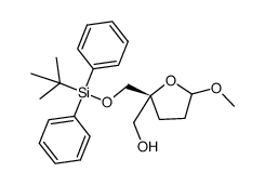 {2-[(2,2-dimethyl-1,1-diphenyl-1-silapropoxy)methyl]-5-methoxyoxolan-2-yl}methan-1-ol Structure