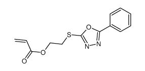 2-[(5-phenyl-1,3,4-oxadiazol-2-yl)sulfanyl]ethyl prop-2-enoate结构式