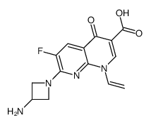7-(3-aminoazetidin-1-yl)-1-ethenyl-6-fluoro-4-oxo-1,8-naphthyridine-3-carboxylic acid结构式