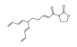 3-[(2E,7E)-6-((E)-buta-1,3-dienyl)-deca-2,7,9-trienoyl]-oxazolidin-2-one结构式