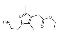 ethyl 2-[1-(2-aminoethyl)-3,5-dimethylpyrazol-4-yl]acetate结构式