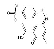 5-methyl-6-oxo-3-[(4-sulfophenyl)hydrazinylidene]cyclohexa-1,4-diene-1-carboxylic acid Structure
