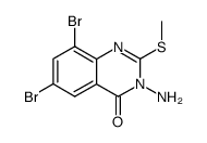 3-amino-6,8-dibromo-2-methylthio-3H-quinazolin-4(H)-one结构式