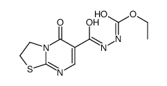 ethyl N-[(5-oxo-2,3-dihydro-[1,3]thiazolo[3,2-a]pyrimidine-6-carbonyl)amino]carbamate Structure