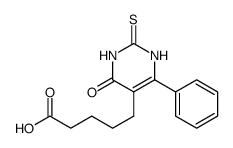 5-Pyrimidinepentanoic acid, 1,2,3,4-tetrahydro-4-oxo-6-phenyl-2-thioxo Structure